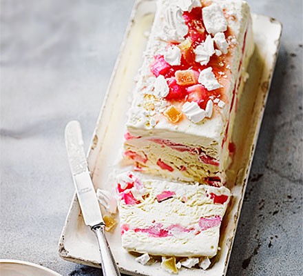 Rhubarb ripple semi-freddo recipe 