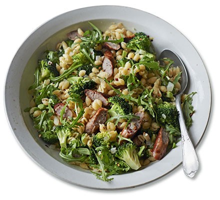 Warm sausage & broccoli pasta salad recipe 