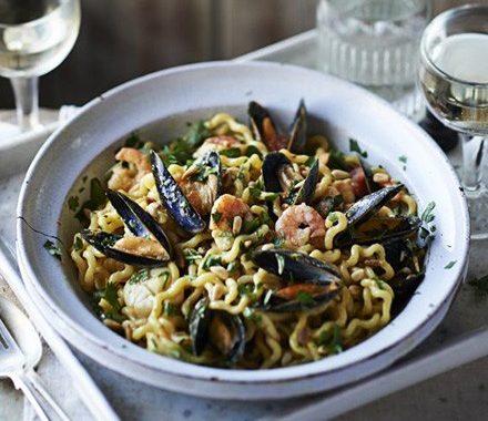 Special seafood & saffron pasta recipe