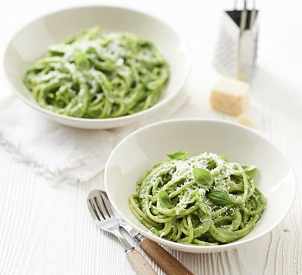 Secret green sauce spaghetti recipe 
