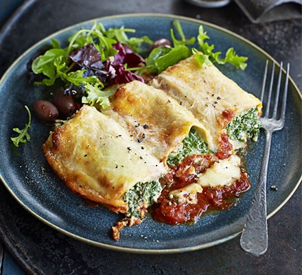 Spinach & nutmeg cannelloni recipe 