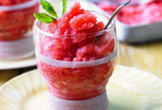 Strawberry & mint granita recipe