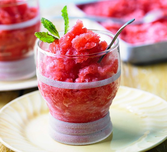 Strawberry & mint granita recipe 