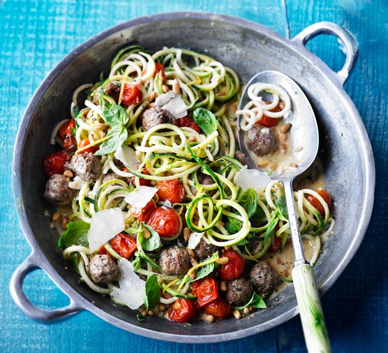 Summer courgetti & meatballs recipe 