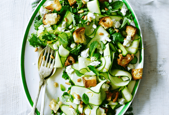 Summer courgette ribbon salad recipe