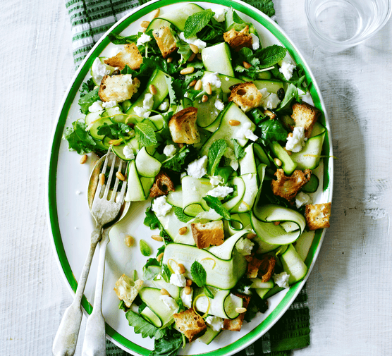 Summer courgette ribbon salad recipe 