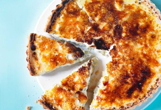Gooseberry crème brûlée tart recipe