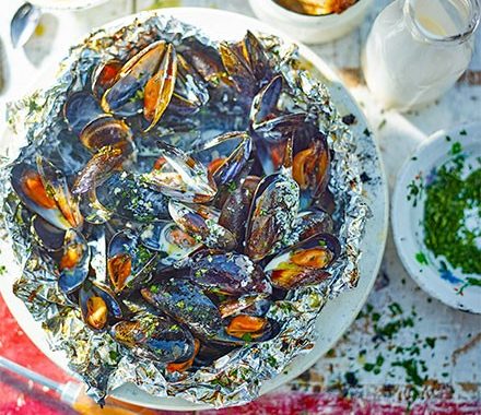 Barbecued mussels recipe