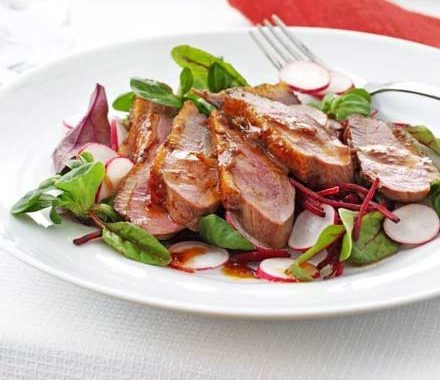 Smoky maple duck salad recipe
