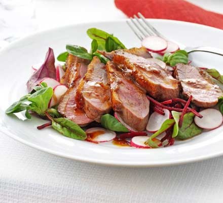 Smoky maple duck salad recipe 