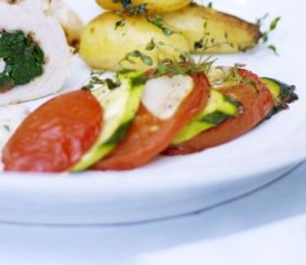 Courgette & tomato tians recipe