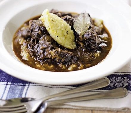 Beef bourguignon with celeriac mash recipe