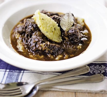 Beef bourguignon with celeriac mash recipe 