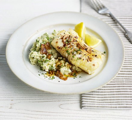 Sticky cod with celeriac & parsley mash recipe 