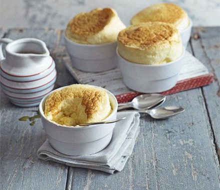 Passion fruit soufflés with passion fruit sauce recipe