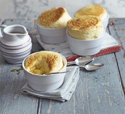 Passion fruit soufflés with passion fruit sauce recipe 
