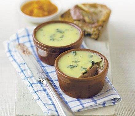 Chicken liver parfait with apple & saffron chutney recipe