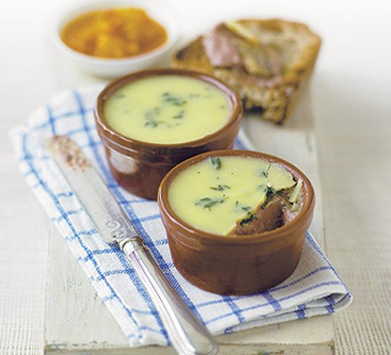 Chicken liver parfait with apple & saffron chutney recipe 