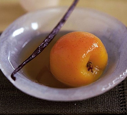 Vanilla poached peaches recipe 