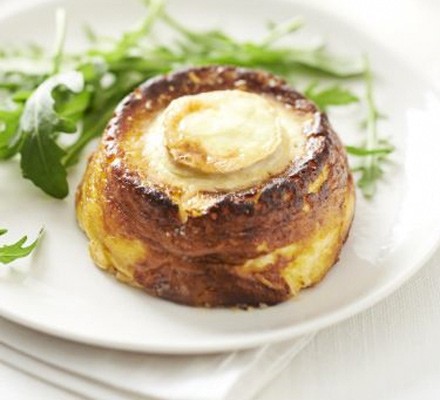 Three-cheese soufflés recipe 