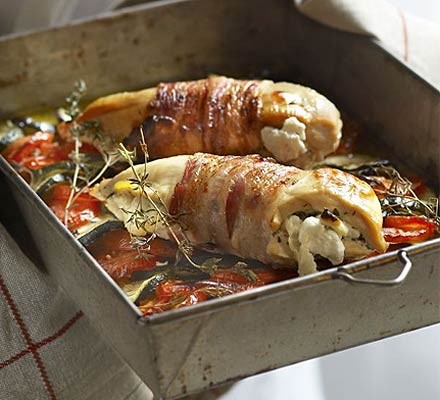 Goat's cheese & thyme stuffed chicken recipe 