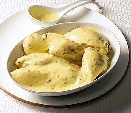 Poached chicken with lemon & tarragon sauce  recipe