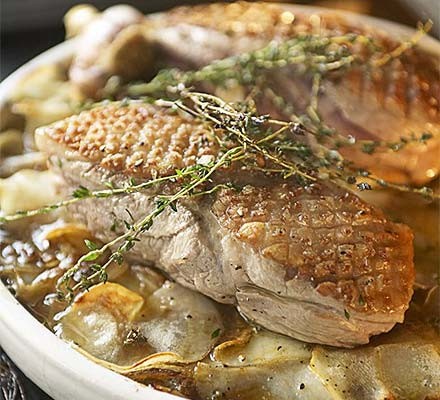 Pommes boulangère with roast lamb recipe 