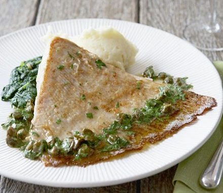 Ray with buttery parsley & capers recipe