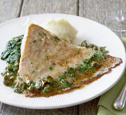 Ray with buttery parsley & capers recipe 
