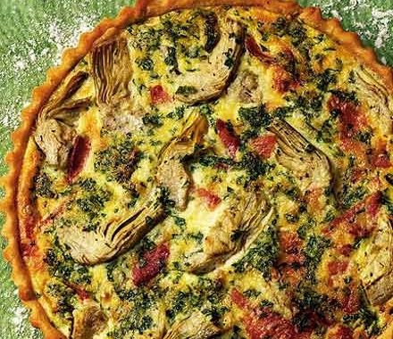 Artichoke, bacon & cheese tart  recipe