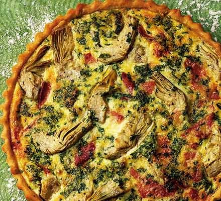 Artichoke, bacon & cheese tart  recipe 