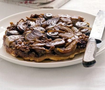 Onion, walnut & mushroom tarte tatin recipe