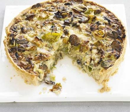 Leek, mushroom & gruyère quiche recipe
