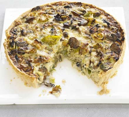 Leek, mushroom & gruyère quiche recipe 