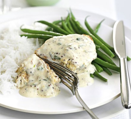 Creamy mustard & tarragon chicken recipe 