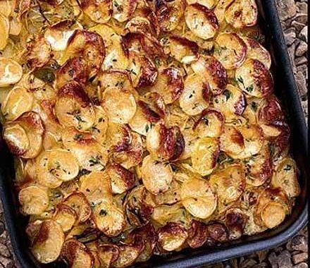 Buttery roast thyme potatoes recipe