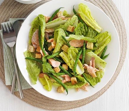 Hot-smoked trout & mustard salad recipe