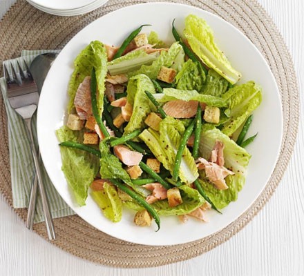 Hot-smoked trout & mustard salad recipe 