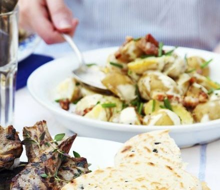 Potato salad with bacon & mustard recipe