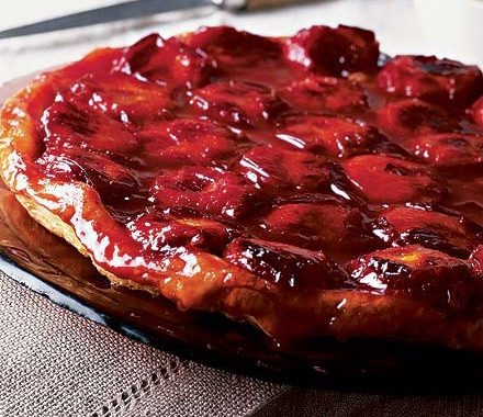 Plum & marzipan tart tatin recipe