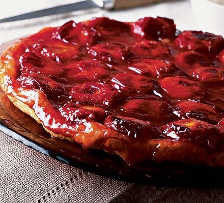 Plum & marzipan tart tatin recipe 