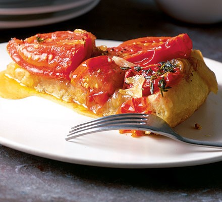 Tomato & caramelised onion tart tatin recipe 