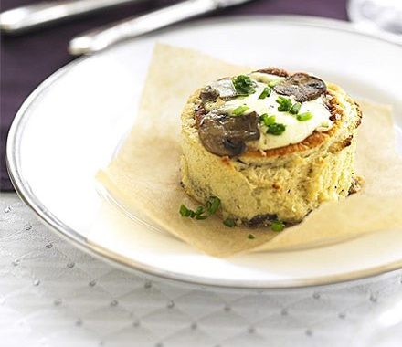 Make-ahead mushroom soufflés recipe