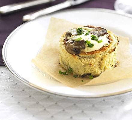 Make-ahead mushroom soufflés recipe 