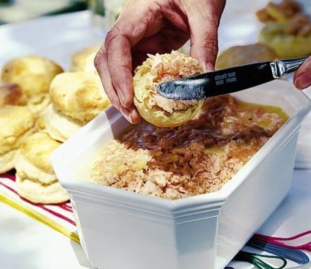 Potted fresh & smoked salmon recipe