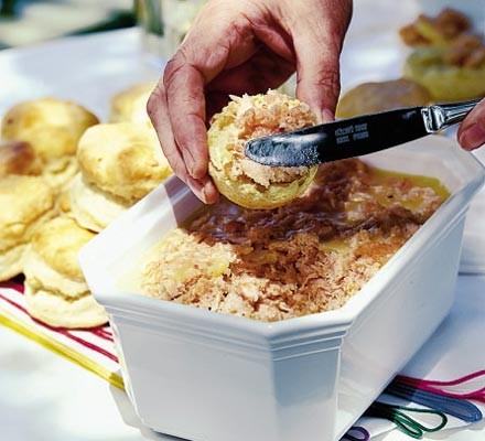 Potted fresh & smoked salmon recipe 