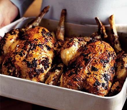 Tarragon & mustard roasted free-range chicken recipe
