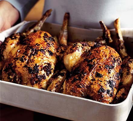 Tarragon & mustard roasted free-range chicken recipe 