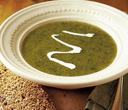 Chilled minty courgette soup recipe