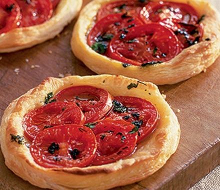 Mint & coriander tomato tarts recipe
